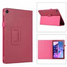 For Lenovo Tab M10 5G Litchi Texture Leather Tablet Case(Rose Red) - 1