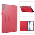 For Lenovo Xiaoxin Pad Pro 12.7 Litchi Texture Leather Tablet Case(Red) - 1