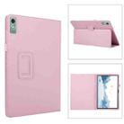 For Lenovo Xiaoxin Pad 11 2024 / M11 Litchi Texture Leather Tablet Case(Pink) - 1