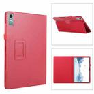 For Lenovo Xiaoxin Pad 11 2024 / M11 Litchi Texture Leather Tablet Case(Red) - 1