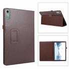 For Lenovo Xiaoxin Pad 11 2024 / M11 Litchi Texture Leather Tablet Case(Brown) - 1