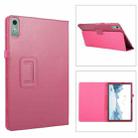 For Lenovo Xiaoxin Pad 11 2024 / M11 Litchi Texture Leather Tablet Case(Rose Red) - 1