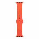 For Apple Watch Series 9&8&7 41mm / SE 3&SE 2&6&SE&5&4 40mm / 3&2&1 38mm Silicone Watch Band, Short Section (female)(Apricot Orange) - 1