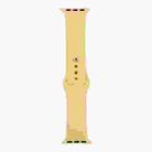 For Apple Watch Series 8&7 41mm / SE 2&6&SE&5&4 40mm / 3&2&1 38mm Silicone Watch Band, Short Section (female)(Yellow) - 1