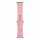 For Apple Watch Series 8&7 41mm / SE 2&6&SE&5&4 40mm / 3&2&1 38mm Silicone Watch Band, Short Section (female)(Rose Pink) - 1