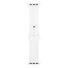 For Apple Watch Series 8&7 41mm / SE 2&6&SE&5&4 40mm / 3&2&1 38mm Silicone Watch Band, Short Section (female)(White) - 1