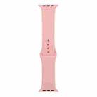For Apple Watch Series 8&7 41mm / SE 2&6&SE&5&4 40mm / 3&2&1 38mm Silicone Watch Band, Short Section (female)(Pink) - 1