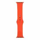 For Apple Watch Series 8&7 41mm / SE 2&6&SE&5&4 40mm / 3&2&1 38mm Silicone Watch Band, Short Section (female)(Citrus Color) - 1