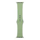 For Apple Watch Ultra 49mm / Series 8&7 45mm / SE 2&6&SE&5&4 44mm / 3&2&1 42mm Silicone Watch Band, Short Section (female)(Mint Green) - 1