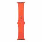 For Apple Watch Ultra 49mm / Series 8&7 45mm / SE 2&6&SE&5&4 44mm / 3&2&1 42mm Silicone Watch Band, Short Section (female)(Apricot Orange) - 1