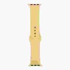 For Apple Watch Ultra 49mm / Series 8&7 45mm / SE 2&6&SE&5&4 44mm / 3&2&1 42mm Silicone Watch Band, Short Section (female)(Yellow) - 1