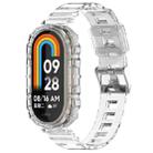 For Xiaomi Mi Band 8 Integrated Transparent Silicone Watch Band(White) - 1