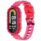For Xiaomi Mi Band 8 Integrated Transparent Silicone Watch Band(Rose Red) - 1