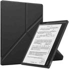 For Kobo Elipsa 2E Solid Color Deformation TPU Leather Smart Tablet Case(Black) - 1