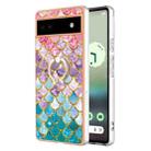 For Google Pixel 6a Electroplating IMD TPU Phone Case with Ring(Colorful Scales) - 1