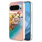 For Google Pixel 9 Pro Electroplating IMD TPU Phone Case with Ring(Dream Butterfly) - 1