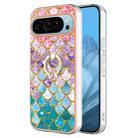 For Google Pixel 9 Electroplating IMD TPU Phone Case with Ring(Colorful Scales) - 1