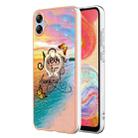 For Samsung Galaxy A04e Electroplating IMD TPU Phone Case with Ring(Dream Butterfly) - 1