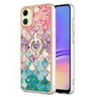 For Samsung Galaxy A05 Electroplating IMD TPU Phone Case with Ring(Colorful Scales) - 1