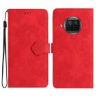 For Xiaomi Mi 10T Lite 5G Flower Embossing Pattern Leather Phone Case(Red) - 1
