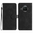 For Xiaomi Mi 10T Lite 5G Flower Embossing Pattern Leather Phone Case(Black) - 1