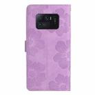 For Xiaomi Mi 11 Ultra Flower Embossing Pattern Leather Phone Case(Purple) - 3