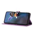 For Xiaomi Mi 11 Ultra Flower Embossing Pattern Leather Phone Case(Purple) - 6