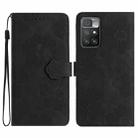 For Xiaomi Redmi 10 Flower Embossing Pattern Leather Phone Case(Black) - 1