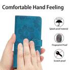 For Xiaomi Redmi 10 2022 Flower Embossing Pattern Leather Phone Case(Blue) - 7