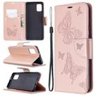 For Samsung Galaxy A31 Two Butterflies Embossing Pattern Horizontal Flip Leather Case with Holder & Card Slot & Wallet & Lanyard(Gold) - 1