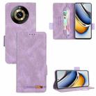 For Realme 11 Pro / 11 Pro+ Magnetic Clasp Leather Phone Case(Purple) - 1