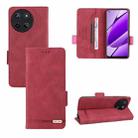 For Realme 11 5G / 11x Magnetic Clasp Leather Phone Case(Red) - 1
