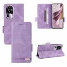 For OPPO Reno10 Pro Magnetic Clasp Leather Phone Case(Purple) - 1