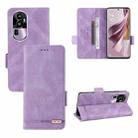 For OPPO Reno10 Magnetic Clasp Leather Phone Case(Purple) - 1