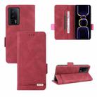 For Xiaomi Poco F5 Pro / Redmi K60 Magnetic Clasp Leather Phone Case(Red) - 1
