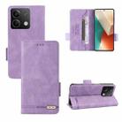 For Xiaomi Redmi Note 13 5G Magnetic Clasp Leather Phone Case(Purple) - 1