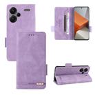 For Xiaomi Redmi Note 13 Pro+ 5G Magnetic Clasp Leather Phone Case(Purple) - 1