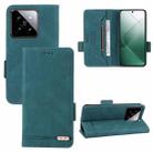 For Xiaomi 14 Magnetic Clasp Leather Phone Case(Green) - 1