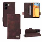 For Xiaomi Redmi 13C Magnetic Clasp Leather Phone Case(Brown) - 1