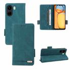 For Xiaomi Redmi 13C Magnetic Clasp Leather Phone Case(Green) - 1