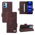 For Xiaomi Redmi Note 12 4G Magnetic Clasp Leather Phone Case(Brown) - 1