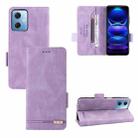 For Xiaomi Redmi Note 12 4G Magnetic Clasp Leather Phone Case(Purple) - 1