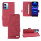 For Xiaomi Redmi Note 12 4G Magnetic Clasp Leather Phone Case(Red) - 1