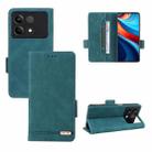 For Xiaomi Redmi Note 13R Pro Magnetic Clasp Leather Phone Case(Green) - 1