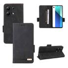 For Xiaomi Redmi Note 13 4G Magnetic Clasp Leather Phone Case(Black) - 1