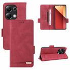 For Xiaomi Redmi Note 13 Pro 4G Magnetic Clasp Leather Phone Case(Red) - 1