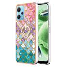 For Xiaomi Redmi Note 12 5G Global/Poco X5 5G Electroplating IMD TPU Phone Case with Ring(Colorful Scales) - 1