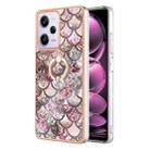 For Xiaomi Redmi Note 12 Pro 5G Global Electroplating IMD TPU Phone Case with Ring(Pink Scales) - 1