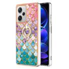 For Xiaomi Redmi Note 12 Pro+ Global Electroplating IMD TPU Phone Case with Ring(Colorful Scales) - 1