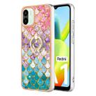 For Xiaomi Redmi A1 Electroplating IMD TPU Phone Case with Ring(Colorful Scales) - 1